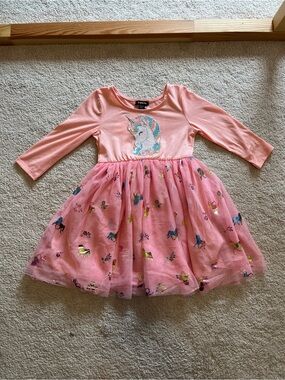 Zunie Pink Unicorn Tulle Dress